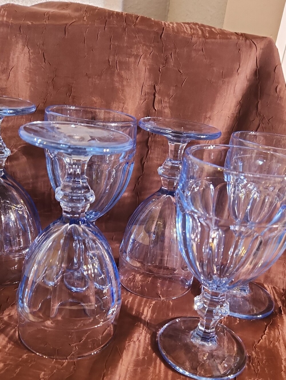 Vintage Libbey Gibraltar Misty Blue Goblets Set of 8